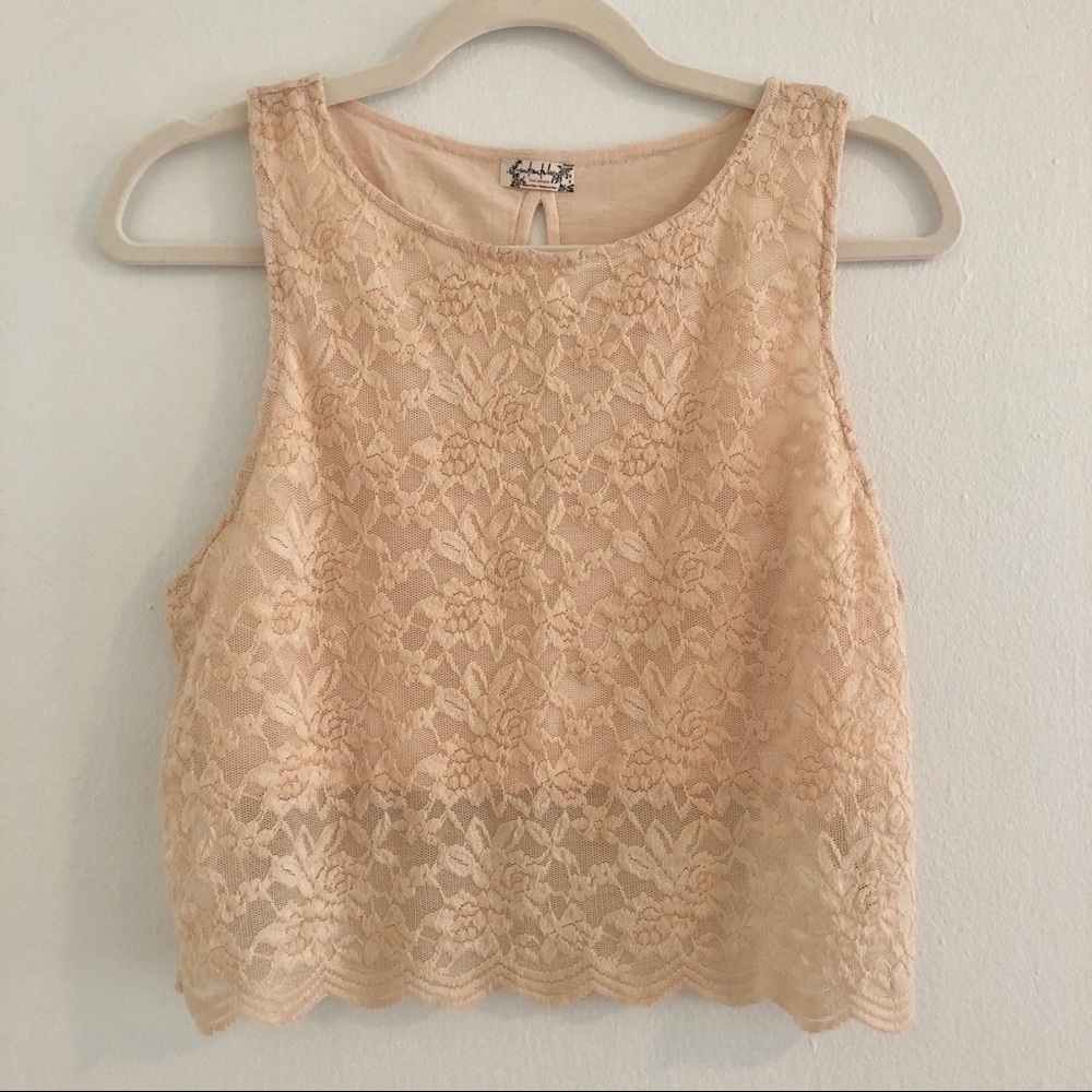 Free People Lace Tank Top
